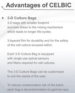 3D Culture Bag - Single Use Bag for CELBIC