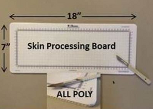 LABboards 7"x18" ALL POLY Skin Processing Boards - Printed Metric Ruler With Centimeter Field Grid - 25-Count Pack - 0718A