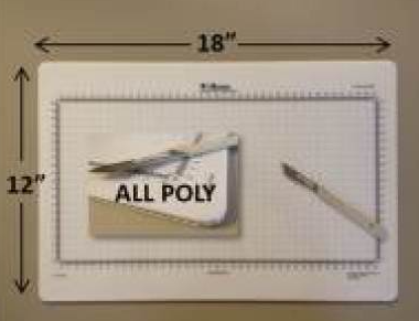 LABboards 12"x18" ALL POLY Amnion and Tissue Processing Boards - Printed Metric Ruler With Centimeter Field Grid - 25-Count Pack - 1218AM
