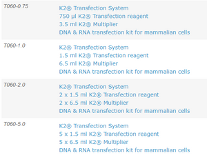 K2® Transfection System - DNA & RNA Transfection - T060